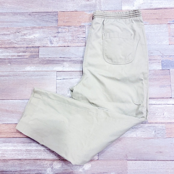 ALIA Vintage beige straight leg cotton pants - Picture 5 of 8